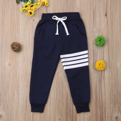 New Arrivels Sports Pants Kids Boy Girl Striped Harem Long Pants Toddler Trousers Bottoms Sweatpants