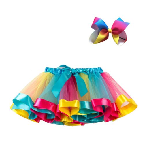 2020 Summer Colorful Pettiskirt Children Party Girls Skirt Kids Birthday Mini tutu Skirt Toddler Girls Unicorn Skirt Clothing