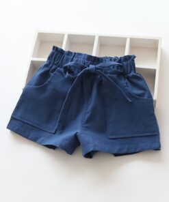 Summer Kids Casual Shorts Soft Cotton Beach Trousers Baby Girl Pure Color Short Pants Children's Wear