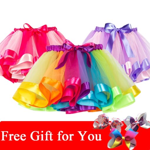 2020 Summer Colorful Pettiskirt Children Party Girls Skirt Kids Birthday Mini tutu Skirt Toddler Girls Unicorn Skirt Clothing