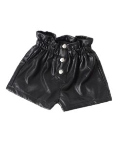 2020 New autumn winter Kids faux leather Shorts pants For Girls baby Princess Children 6 8 10 12 years