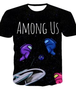 2021 Summer New 3D Printed T-shirt Among Us Anime Cartoon Game Boys and Girls T-shirts