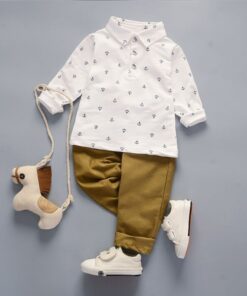Bibicola Baby Boy Gentleman Clothing Sets Kids Floral Clothes For Birthday Formal Outfits Suit Fashion Tops Shirt + Pants 2pcs