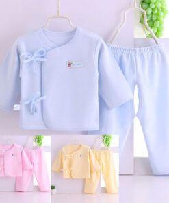 HIPAC Newborn Baby Infant Clothes Set Cotton Baby Boys Girls Tops+Pants Suits Cute Cartoon Baby Underwear All Season Style