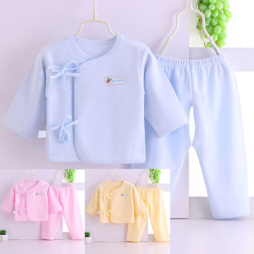 HIPAC Newborn Baby Infant Clothes Set Cotton Baby Boys Girls Tops+Pants Suits Cute Cartoon Baby Underwear All Season Style