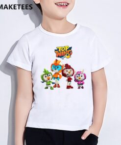 Kids Top Wing Cartoon Print Funny T-shirt Children Cute Clothes Girls & Boys Summer White Baby T shirt