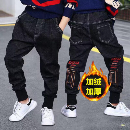 2020 Girls Boys Jeans Demin Legging Elastic Menina Blue/black Pants Children Cotton Trouser For Kids Clothes 1 2 3 4 5 6 Years