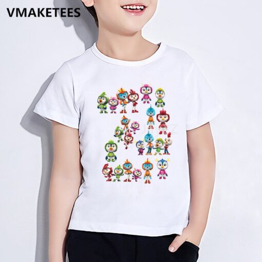 Kids Top Wing Cartoon Print Funny T-shirt Children Cute Clothes Girls & Boys Summer White Baby T shirt