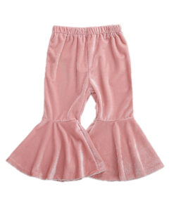 2020 New Toddler Kids Baby Girl Elastic Waist Velvet Flare Pant Bell Bottom Autumn Clothes