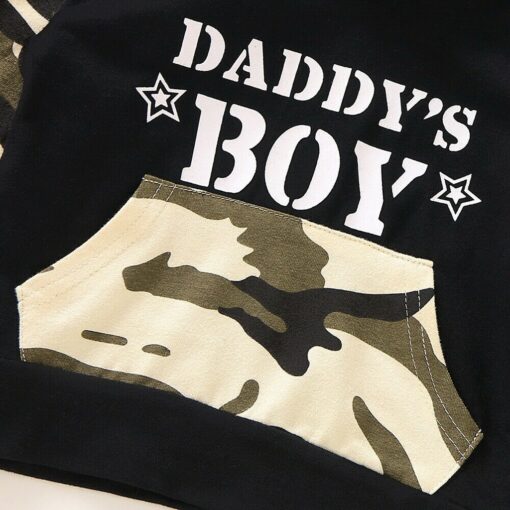Baby Clothes Sets Newborn Infant Baby Boy Letter Hoodie T Shirt Tops+ Camouflage Pants Outfits Set Christams Gifts