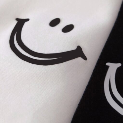 2020 t-shirt Top T Shirt Women Tshirt Loose Smile White Short Sleeve Girls New Woman Generation WBXT211