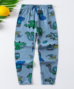 3-12Y Kids Children Boys Girls Bottom Pants Autumn Spring Lycra Thin Cartoon Kids Harem Pants Kids Girls Leggings Trousers