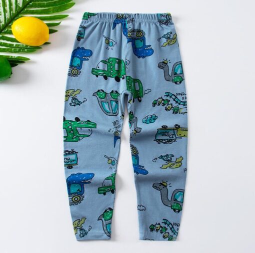 3-12Y Kids Children Boys Girls Bottom Pants Autumn Spring Lycra Thin Cartoon Kids Harem Pants Kids Girls Leggings Trousers