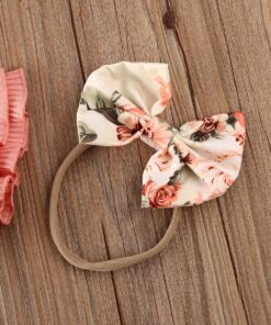 2020 0-24M Baby Hot Summer Clothing Newborn Baby Girl Ruffled Ribbed Bodysuit Floral Shorts Headband 3Pcs Sets Infant Outfits