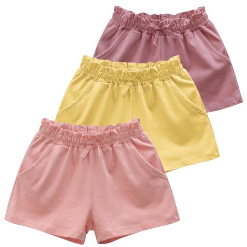 Baby Girls Shorts Kid Short Pants Casual Pants Solide Lace Cotton and Tingle Pants Summer Travel Beach Short new 2020