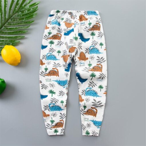 3-12Y Kids Children Boys Girls Bottom Pants Autumn Spring Lycra Thin Cartoon Kids Harem Pants Kids Girls Leggings Trousers