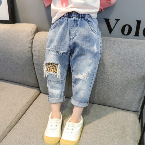 Girls Jeans for Kids spring autumn Trousers Children Jeans Kids Fashion Denim Pants Baby Boys Jean Infant Clothing XIAO LU MAO