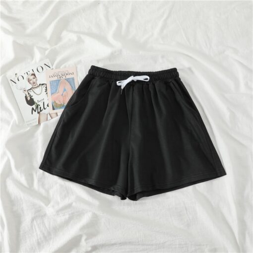 Women Shorts Summer Casual Solid Drawstring shorts high waist loose shorts for girls Soft Cool female short M-2XL