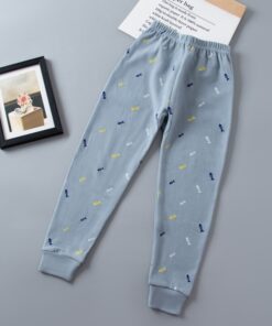 Cartoon Kids Long Pants Cotton Single Boy Cotton Trouser Striped Baby Tight Mouth Pyjama Bottoms Cotton Panties for Girl
