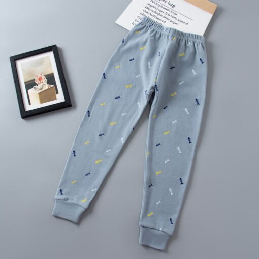 Cartoon Kids Long Pants Cotton Single Boy Cotton Trouser Striped Baby Tight Mouth Pyjama Bottoms Cotton Panties for Girl