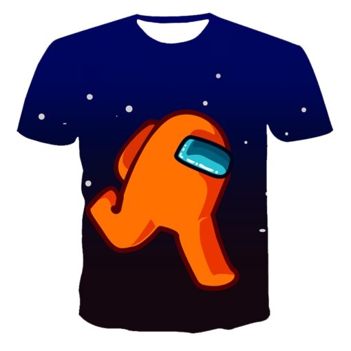 2021 Summer New 3D Printed T-shirt Among Us Anime Cartoon Game Boys and Girls T-shirts