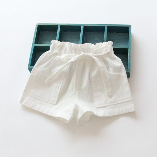 Summer Kids Casual Shorts Soft Cotton Beach Trousers Baby Girl Pure Color Short Pants Children's Wear
