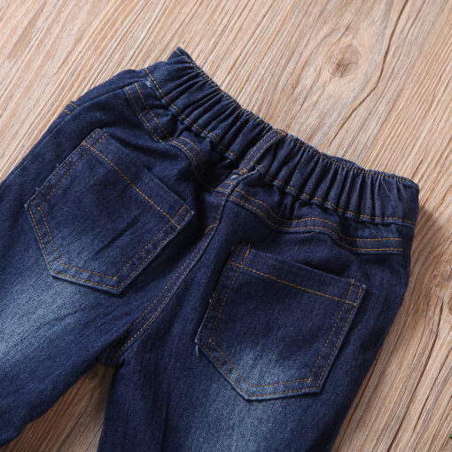 2-7 Y Toddler Kid Baby Girl Bell-Bottoms Pant Denim High Waist Wide Leg Jeans Trousers Pants
