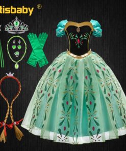 Infant Girl Christmas Dress Children's Party Anna Dress Carnival Costumes for Girls Disguise Child Elsa Anna Costume Elza Dress
