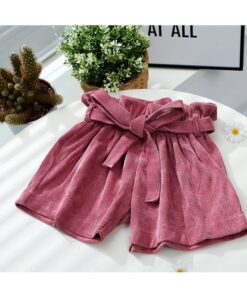 Summer New Retro Fashion Baby Girls Shorts Pure Cotton High Waist Short 0-5Y Kid Casual Bow Loose Short Solid Color Girl Legging