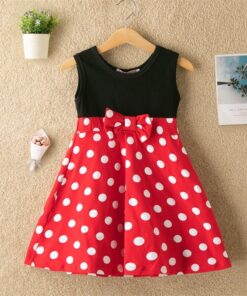 Dot Long Sleeve Dress For Girls Clothing Baby Girl Clothing Teenager School Daily Wear Kids Casual Clothes Vestido Infantil 8T