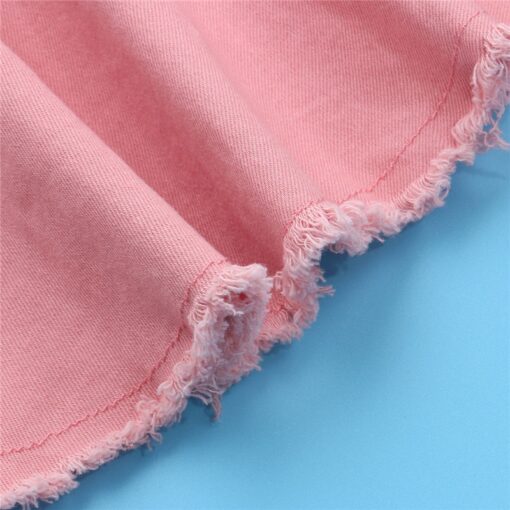 2020 Children Girl Pink Flare Pants Toddler Kids Baby Solid Holes Ripped Boot Cute Flare Long Pants Denim Bell-bottomed Trousers