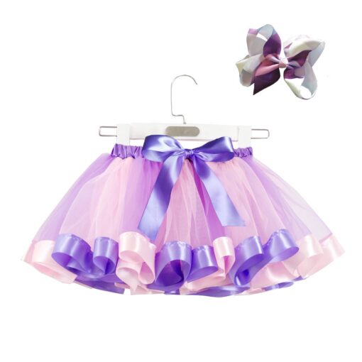 2020 New Tutu Skirt Baby Girl Clothes 12M-8Yrs Colorful Mini Pettiskirt Girls Party Dance Rainbow Tulle Skirts Children Clothing