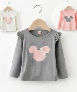 Child Little Baby Girls Clothes T-Shirt Cartoon Mouse Tees Tops New Year 2020 Kids TShirt Spring Cotton Soft Long Sleeve Outfits