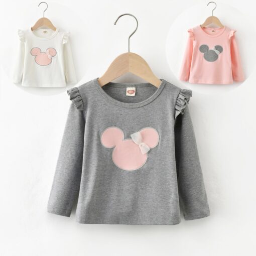 Child Little Baby Girls Clothes T-Shirt Cartoon Mouse Tees Tops New Year 2020 Kids TShirt Spring Cotton Soft Long Sleeve Outfits