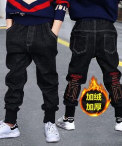 2020 Girls Boys Jeans Demin Legging Elastic Menina Blue/black Pants Children Cotton Trouser For Kids Clothes 1 2 3 4 5 6 Years