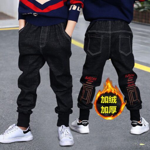 2020 Girls Boys Jeans Demin Legging Elastic Menina Blue/black Pants Children Cotton Trouser For Kids Clothes 1 2 3 4 5 6 Years