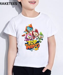 Kids Top Wing Cartoon Print Funny T-shirt Children Cute Clothes Girls & Boys Summer White Baby T shirt