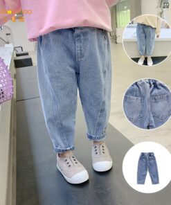 Girls Jeans for Kids spring autumn Trousers Children Jeans Kids Fashion Denim Pants Baby Boys Jean Infant Clothing XIAO LU MAO