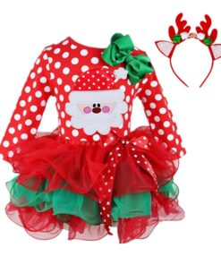 Fancy New Year Baby Girl Carnival Santa Dress For Girls Summer Mouse Christmas Children Clothing Party Tulle Kids Costume