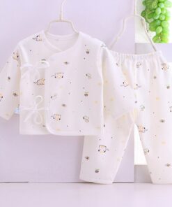 HIPAC Newborn Baby Infant Clothes Set Cotton Baby Boys Girls Tops+Pants Suits Cute Cartoon Baby Underwear All Season Style