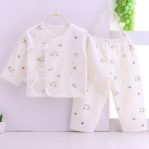 HIPAC Newborn Baby Infant Clothes Set Cotton Baby Boys Girls Tops+Pants Suits Cute Cartoon Baby Underwear All Season Style