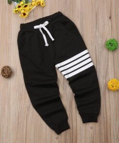 New Arrivels Sports Pants Kids Boy Girl Striped Harem Long Pants Toddler Trousers Bottoms Sweatpants