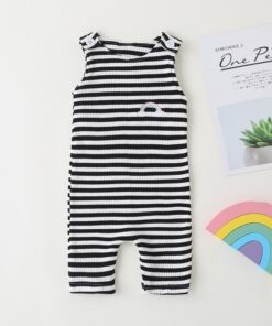 2020 New Baby Boys Girls Clothes Newborn Romper Infant Jumpsuit Summer Cotton Striped Patchwork Rompers Cool Shorts Babies 0-24M