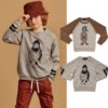 EnkeliBB Child Boys Autumn Winter Sweatshirt Fashion Brand Design Kids Long Sleeve Tops Toddler Boys Clothes For Winter Monkey