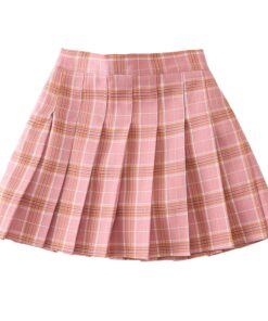 Kids vintage pleated skirt for girl plaid cotton skirts school clothes spring autumn teenager girl skirt children clothing 3-14Y