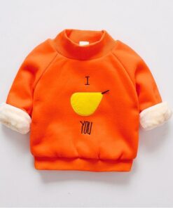 Baby Boy Girls winter Sweatshirts kids warm Pullover Clothes Children Sweatshirts Kids Girl Plus velvet thick Tops Costume