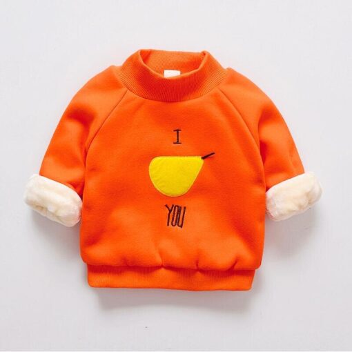Baby Boy Girls winter Sweatshirts kids warm Pullover Clothes Children Sweatshirts Kids Girl Plus velvet thick Tops Costume