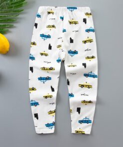 3-12Y Kids Children Boys Girls Bottom Pants Autumn Spring Lycra Thin Cartoon Kids Harem Pants Kids Girls Leggings Trousers