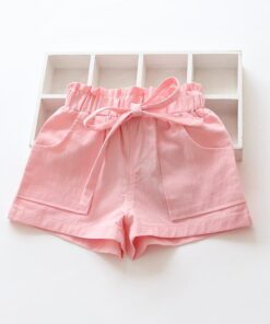 Baby Girl Shorts Kid Short Pants Casual Pants Solid Cotton Pants Summer Children Travel Beach Short Trousers