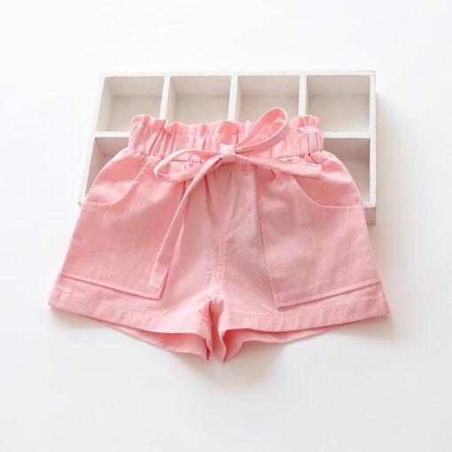 Baby Girl Shorts Kid Short Pants Casual Pants Solid Cotton Pants Summer Children Travel Beach Short Trousers